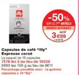 Monop' Capsules de café illy Espresso corsé offre