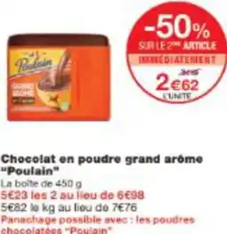 Monop' Chocolat en poudre grand arôme Poulain offre