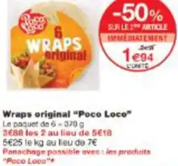 Monop' Wraps original poco loco offre