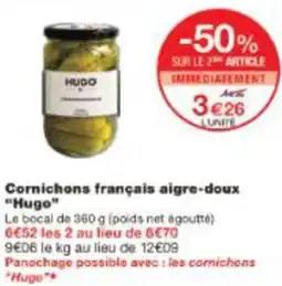 Monop' Cornichons français aigre-doux Hugo offre