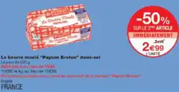 Monop' Le beurre moulé Paysan Breton demi-sel offre