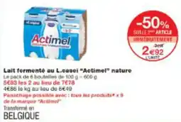 Monop' Lait fermenté au L.casei Actimel nature offre