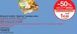 Monop' Dessert fruitier Andros pomme poire offre