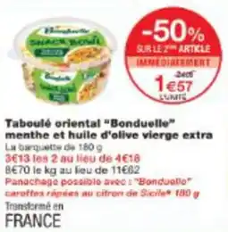 Monop' Taboulé oriental Bonduelle menthe et huile d'olive vierge extra offre