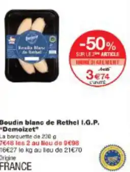 Monop' Boudin blanc de rethel i.g.p. demoizet offre