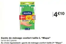 Monop' Gants de ménage confort taille L Mapa offre