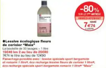 Monop' Lessive écologique fleurs de cerisier Maia offre