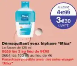 Monop' Démaquillant yeux biphase Mixa offre