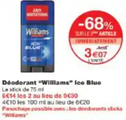 Monop' Déodorant Williams Ico Bluo offre