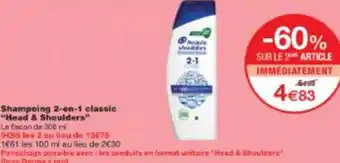 Monop' Shampoing 2-en-1 classic Head & Shoulders offre