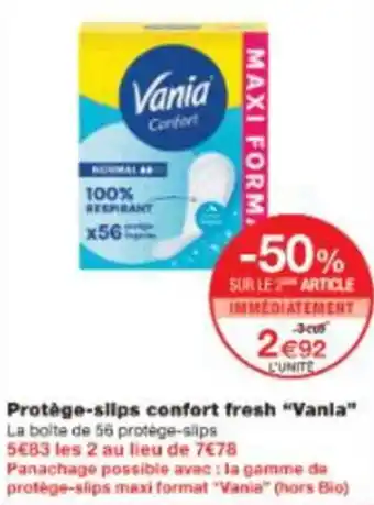 Monop' Protège-slips confort fresh Vania offre