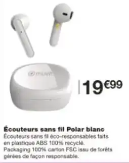 Monop' Écouteurs sans fil Polar blanc offre