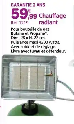 Provence Outillage Chauffage radiant offre