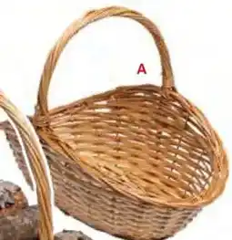 Provence Outillage Panier à bûches en osier naturel Forme ovale, avec poignée. A 50 x 30 x H. 8/20 cm offre