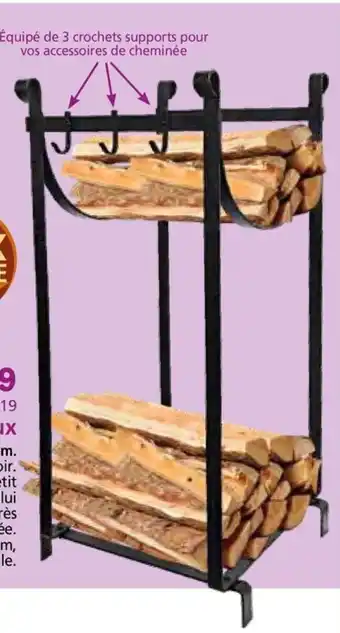 Provence Outillage Range bûches 2 niveaux offre