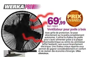Provence Outillage WERKA PRO Ventilateur pour poêle à bois offre