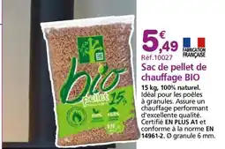 Provence Outillage Sac de pellet de chauffage BIO offre