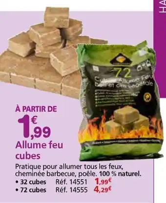 Allume feu cubes