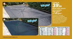 Provence Outillage Bâche pour piscine rectangulaire 140 g/m² et 240 g/m² offre