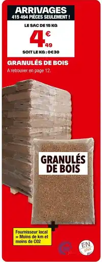 Brico Dépôt Granulés de bois offre