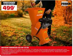 Brico Dépôt FEIDER Broyeur thermique 212 cm³ 7.6 cm offre