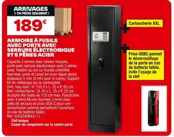 Brico Dépôt Armoire à fusils avec porte avec serrure électronique et 5 pênes acier offre