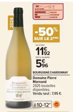 Carrefour BOURGOGNE CHARDONNAY offre