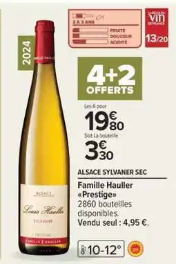 Carrefour Famille Hauller Prestige offre