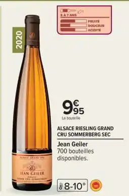 Carrefour ALSACE RIESLING GRAND CRU SOMMERBERG SEC offre