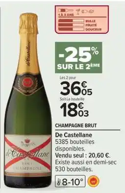 Carrefour Champagne Brut De Castellane offre