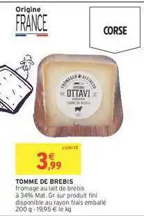 Intermarché TOMME DE BREBIS offre
