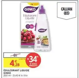 Intermarché Édulcorant Liquide Ginko offre