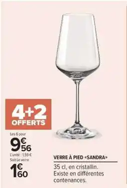 Carrefour VERRE À PIED SANDRA offre