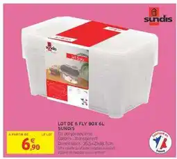 Intermarché LOT DE 6 FLY BOX 6L SUNDIS offre