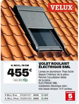 Brico Dépôt VELUX Volet roulant électrique sml offre