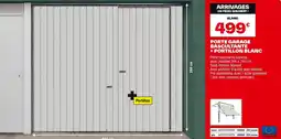 Brico Dépôt Porte garage bascultante + portillon blanc offre