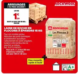 Brico Dépôt ROCKWOOL Laine de roche en flocons à épandre offre