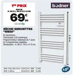 Brico Dépôt BODNER Sèche-serviettes "megi" offre
