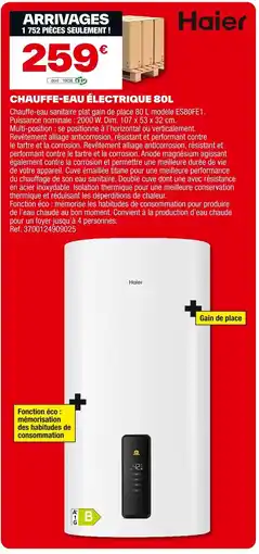 Brico Dépôt HAIER Chauffe-eau électrique offre