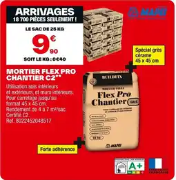 Brico Dépôt MAPEI Mortier flex pro chantier c2 offre
