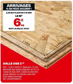 Brico Dépôt Dalle osb 3 offre
