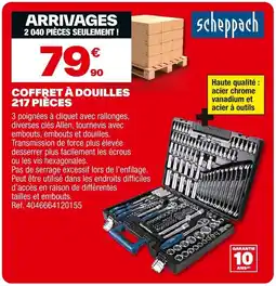 Brico Dépôt SCHEPPACH Coffret à douilles offre