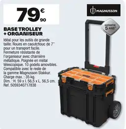 Brico Dépôt MAGNUSSON Base trolley + organiseur offre
