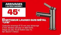 Brico Dépôt Mitigeur lavabo gun métal "lyn" offre