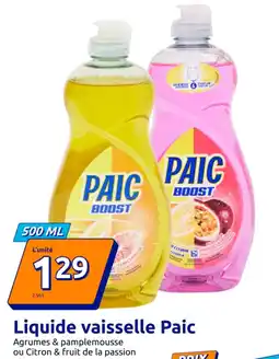 Action PAIC Liquide vaisselle offre