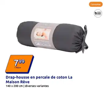 Action Drap-housse en percale de coton La Maison Rêve offre