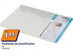 Action Pochettes de plastification offre