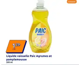 Action PAIC Liquide vaisselle Agrumes et pamplemousse offre