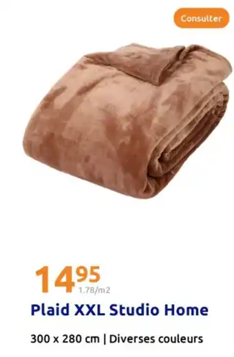 Action Plaid XXL Studio Home offre