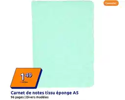Action Carnet de notes tissu éponge A5 offre